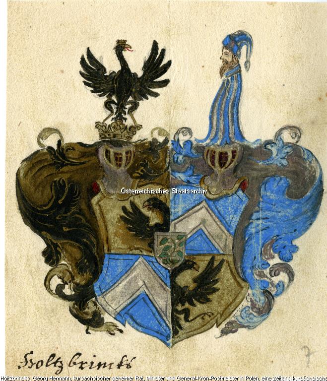 Wappen der Familie Georg Hermann von Holtzbrinck 1664-1742